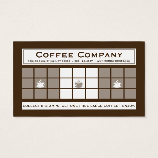 COFFEE 3dots Loyalty Program Business Card