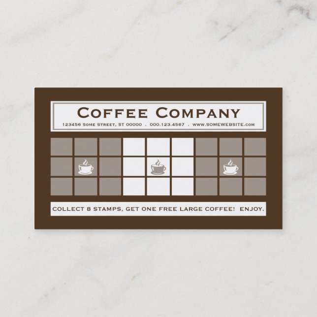 COFFEE 3dots Loyalty Program Card (Back)