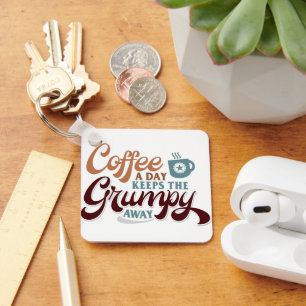 Coffee a Day for Coffee Lover Gift Key Ring