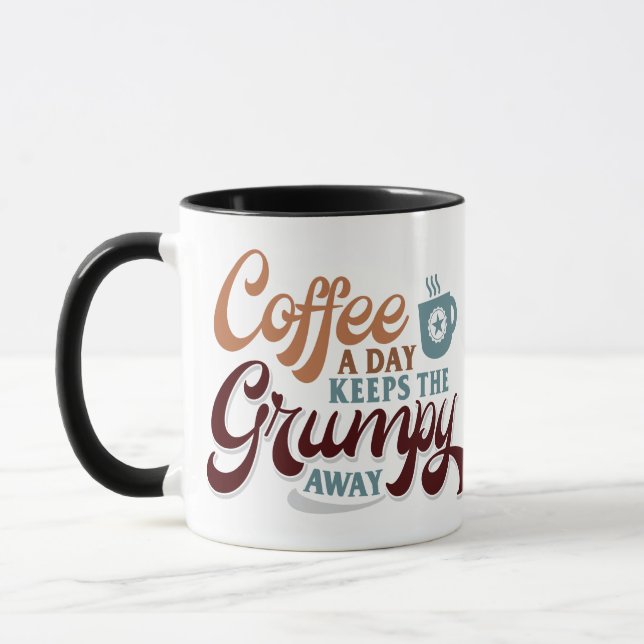 Coffee a Day for Coffee Lover Gift  Mug (Left)
