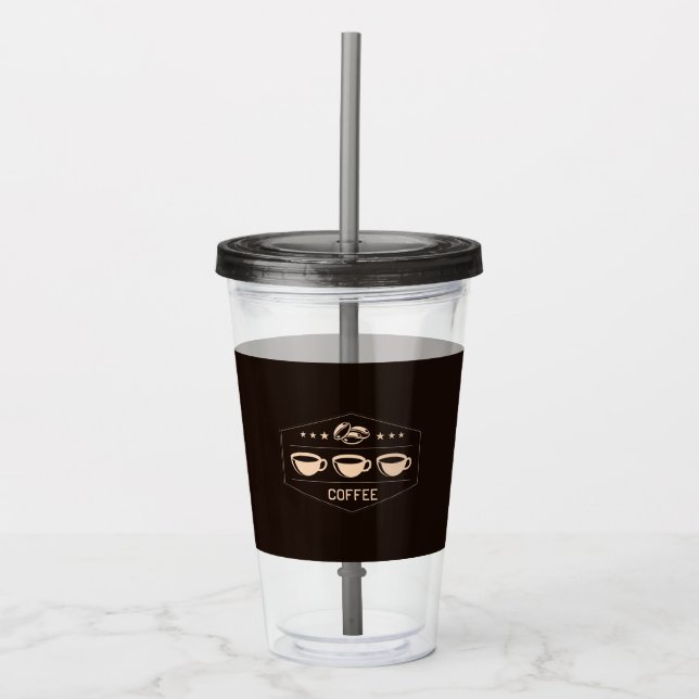 coffee acrylic tumbler (Front)
