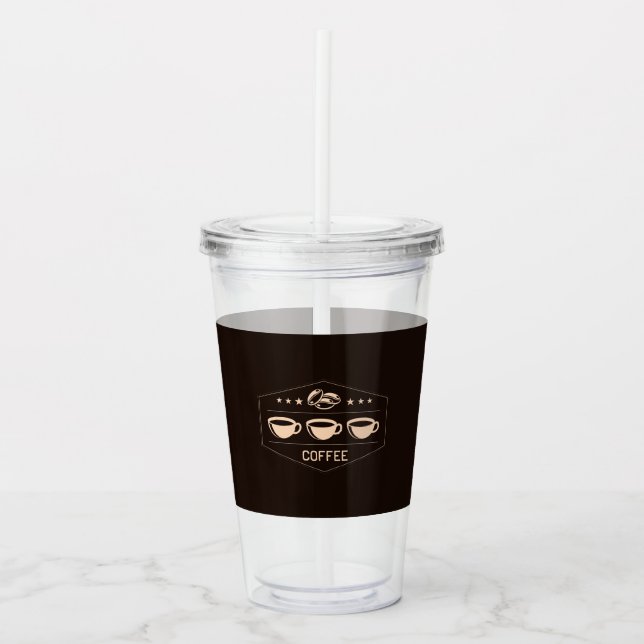 coffee acrylic tumbler (Front)