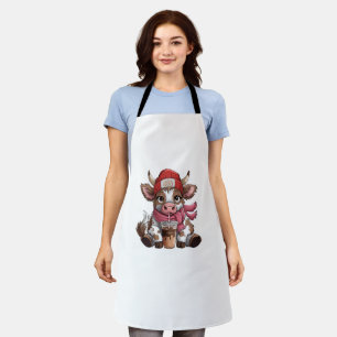 Coffee Addict Cow Apron