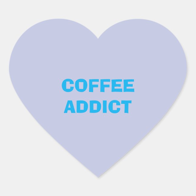 COFFEE addict Heart Sticker (Front)
