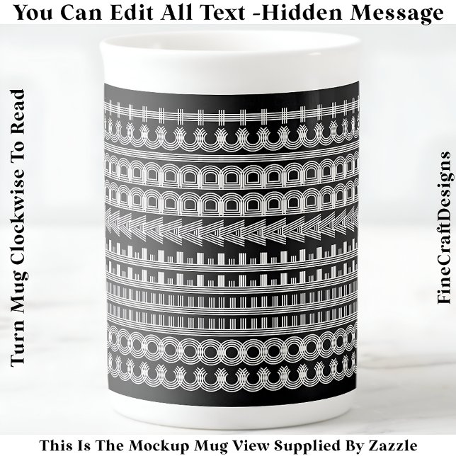 Coffee Addict Hidden Message Funny Novelty 111W Bone China Mug (Creator Uploaded)