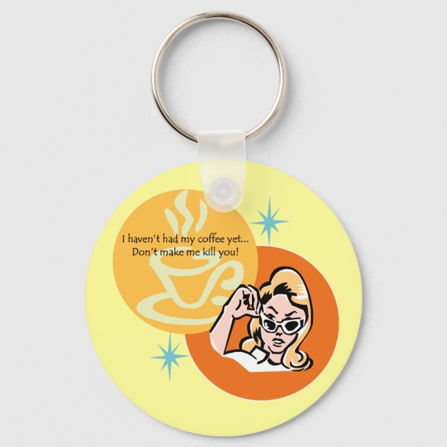 Coffee Addict Key Ring (Front)