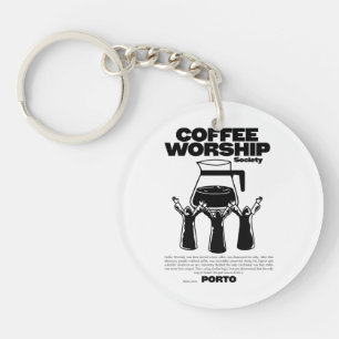 Coffee addict key ring