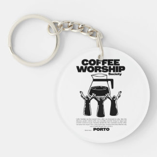 Coffee addict key ring