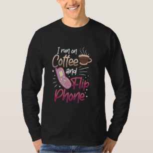 Coffee Addict Latte Lovers 90S Flip Phone Vintage T-Shirt