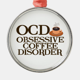 Coffee Addict Metal Tree Decoration
