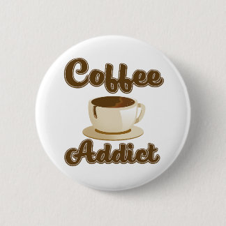 Coffee Addict retro logo 6 Cm Round Badge