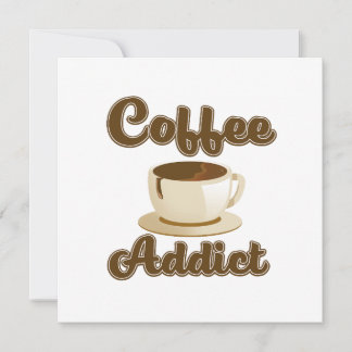 Coffee Addict retro logo Invitation