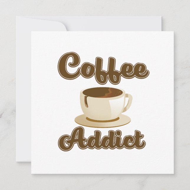 Coffee Addict retro logo Invitation (Front)