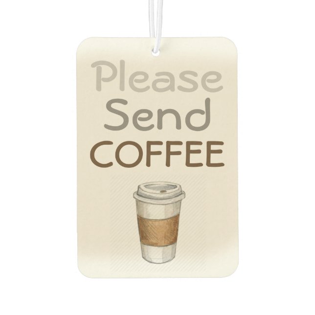 Coffee Addict's Car Air Freshener (Back)