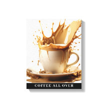COFFEE ALL OVER Stretched Canvas Print