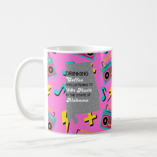 Coffee and '80s Music in Alabama  Coffee Mug (Left)