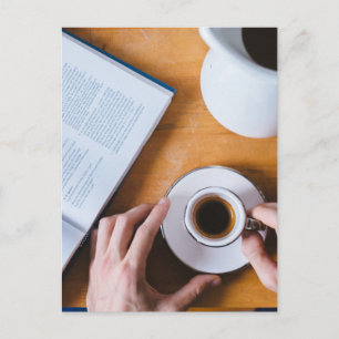 Coffee and a book; Lazy Sunday Postcard