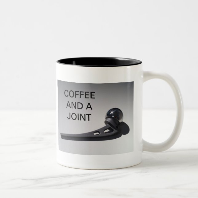 COFFEE AND A JOINT Two-Tone COFFEE MUG (Right)
