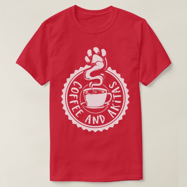 Coffee and Akitas Akita T-Shirt (Design Front)