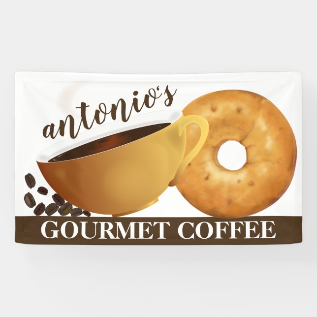 Coffee and Bagel Coffee Shop Banner (Horizontal)
