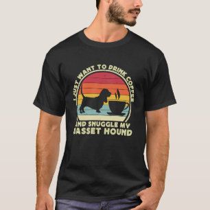 Coffee And Basset Hound For Men Women Bassets Dad  T-Shirt