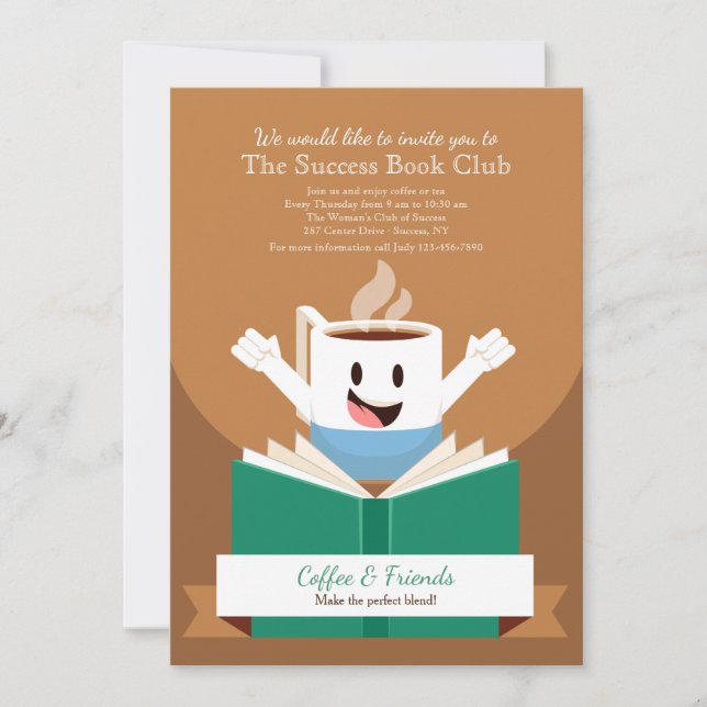 Coffee and Book Invitation (Front)