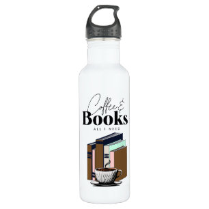 Coffee and Books is All I Need Vintage 710 Ml Water Bottle