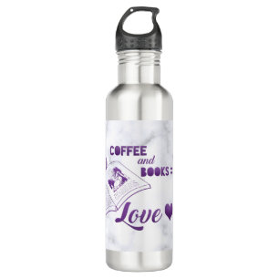 Coffee and Books Love Cute Reading 710 Ml Water Bottle