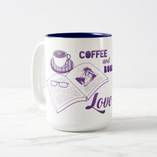Coffee and Books Love Reading Custom Mug