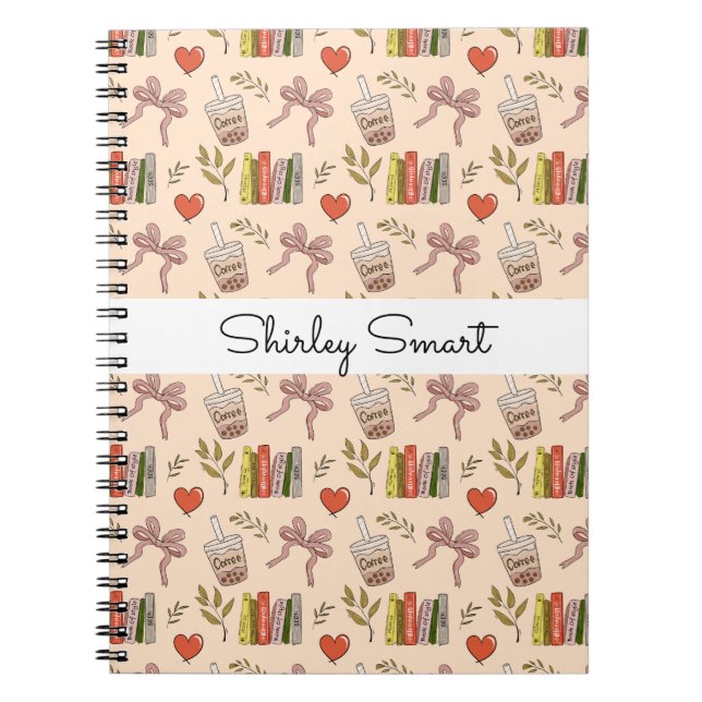 Coffee and Books Notebook – Cosy Reader Aesthetic  (Front)