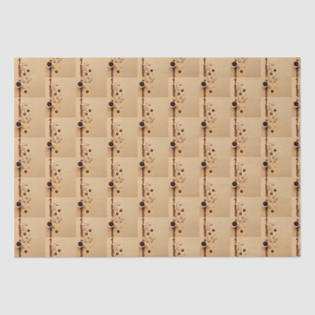 Coffee and buttonmix tissue paper (Front)