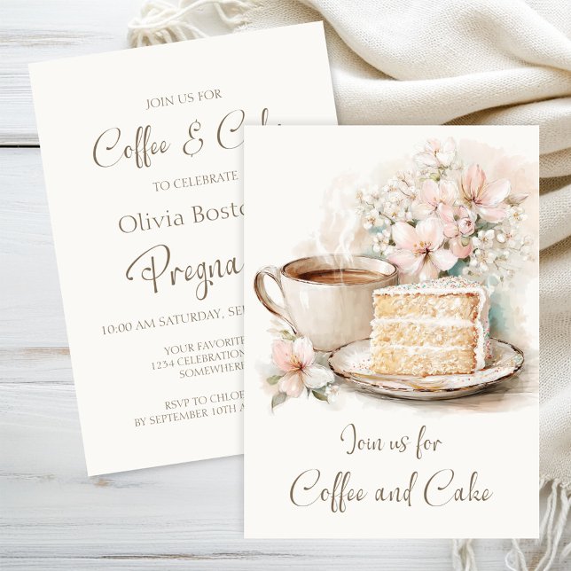 Coffee and Cake Baby Shower Invitation (Creator Uploaded)
