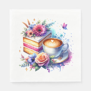 Coffee and Cake   Best Friend's Birthday Napkin