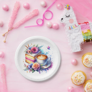 Coffee and Cake   Best Friend's Birthday Paper Plate