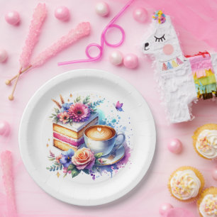Coffee and Cake   Best Friend's Birthday Paper Plate