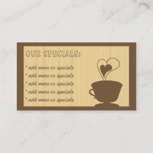 Coffee and Cakes Cafe Business Card