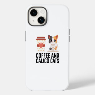 Coffee And Calico Cats Funny Calico Cat iPhone 14 Case