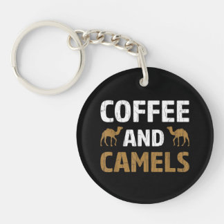 Coffee And Camels Funny Camel Animal Lover Graphic Key Ring