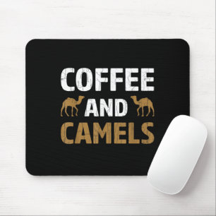 Coffee And Camels Funny Camel Animal Lover Graphic Mouse Mat