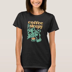 Coffee and Cat Coffee Makes Me Sleepy T-Shirt