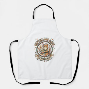 Coffee And Cats Cat Coffee Vintage Vector Art Shir Apron