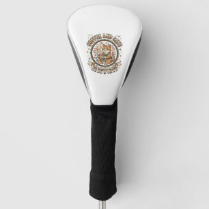 Coffee And Cats Cat Coffee Vintage Vector Art Shir Golf Head Cover