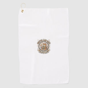 Coffee And Cats Cat Coffee Vintage Vector Art Shir Golf Towel