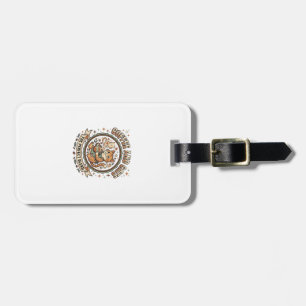 Coffee And Cats Cat Coffee Vintage Vector Art Shir Luggage Tag