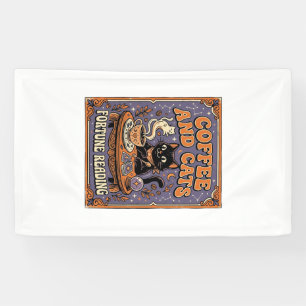 Coffee And Cats Cat Tea Leaves Coffee Fortune Read Banner