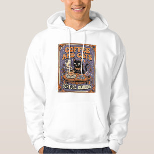 Coffee And Cats Cat Tea Leaves Coffee Fortune Read Hoodie