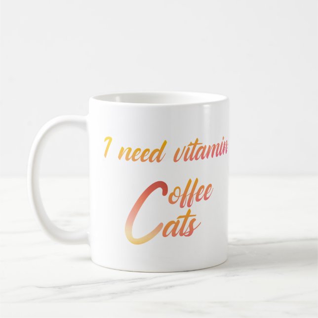 Coffee and cats lovers mug (Left)