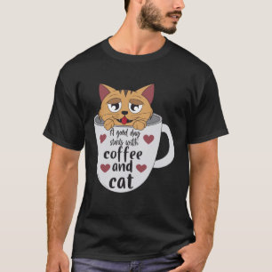 coffee and cats Mocha espresso cappuccino  breakfa T-Shirt