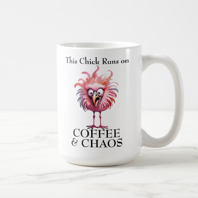 Coffee and Chaos Funny Saying Coffee Mug (Right)