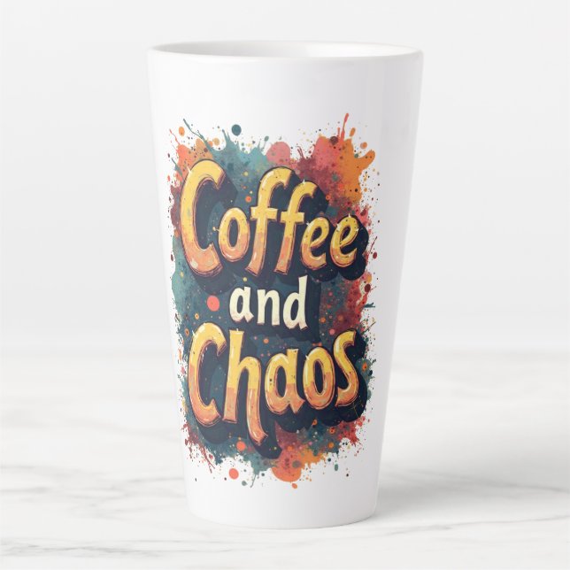 Coffee and Chaos Latte Mug (Front)